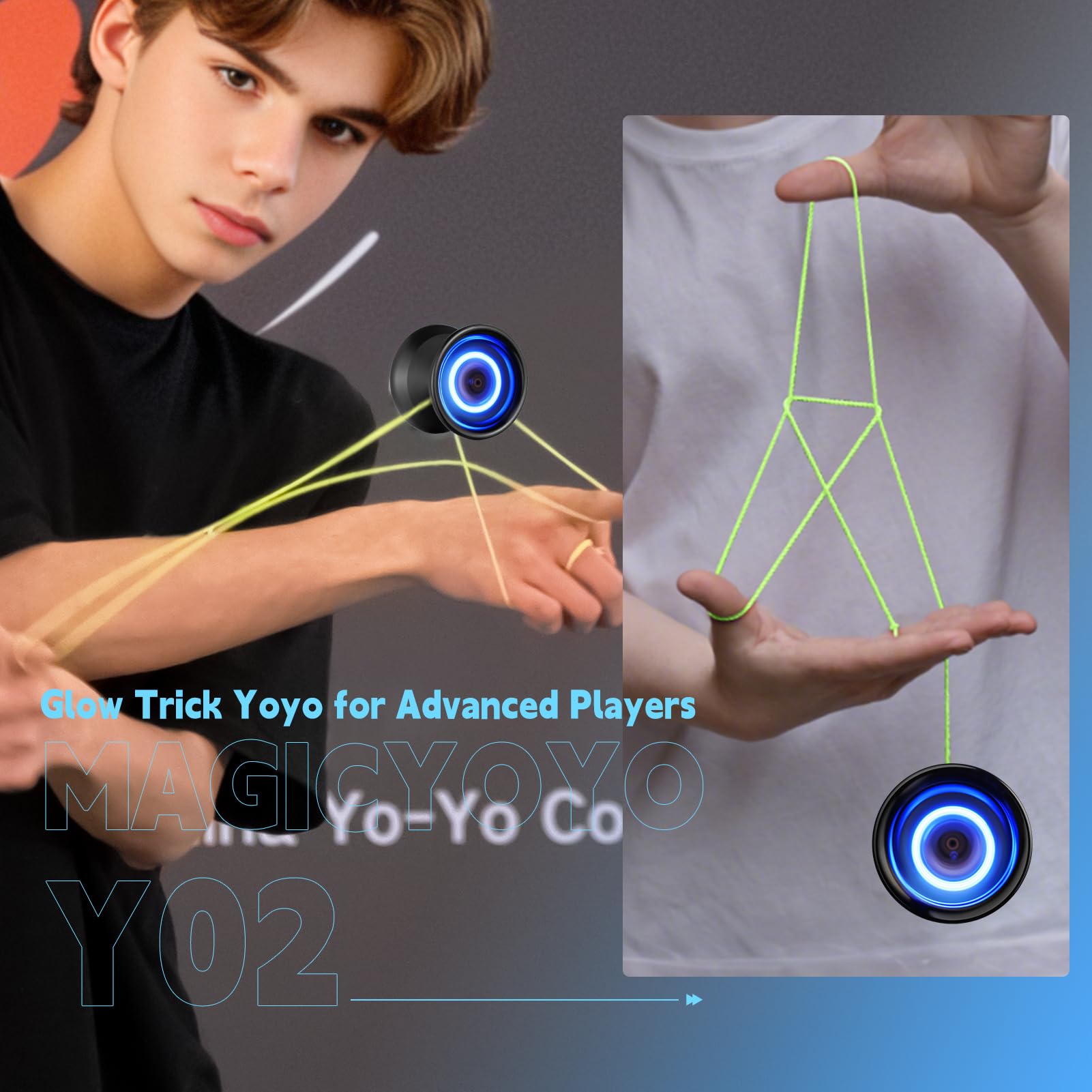 MAGICYOYO Light Up Yoyo - Y02 Aurora Profesyonel Yoyo Tepkisiz