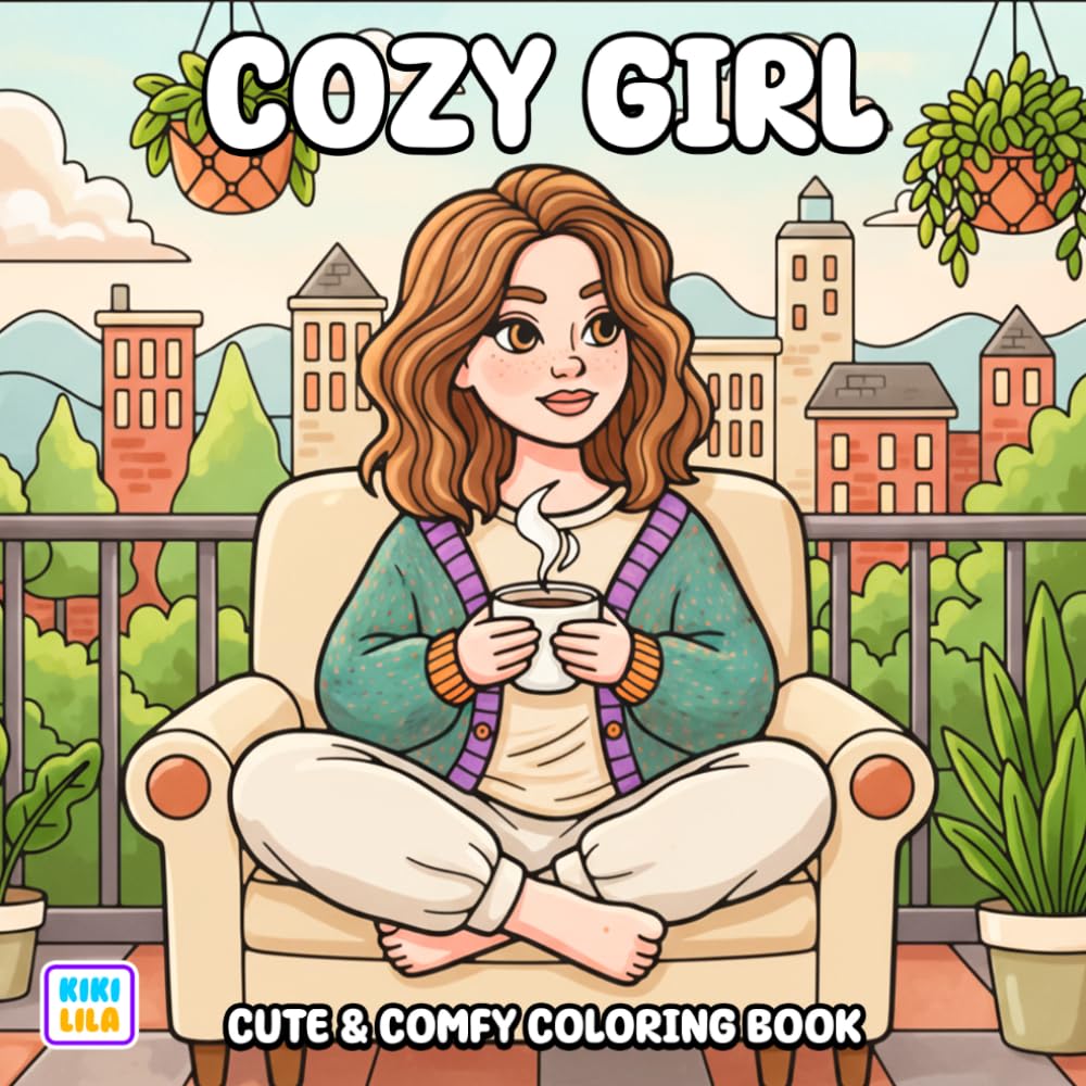 Cozy Girl Coloring Book: Cute Fashion, Cozy Rooms, and Everyday Moments