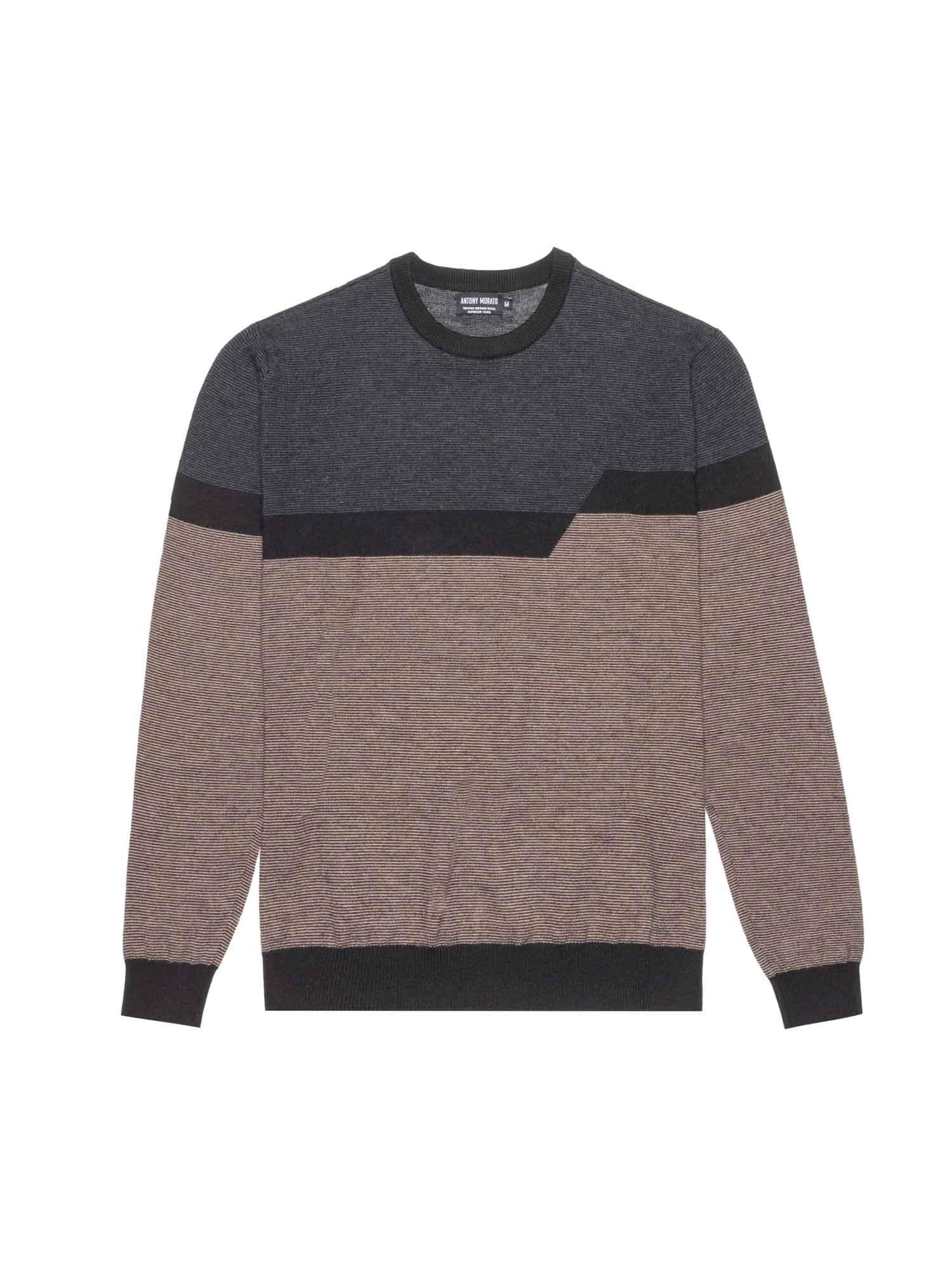 Pull Antony Morato noir MMSW01377 en maille fine haut de gamme - 3