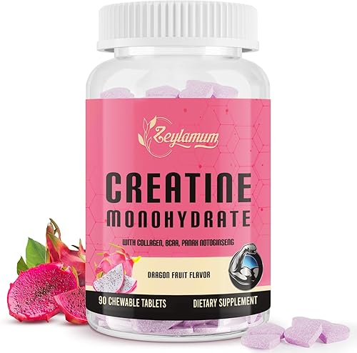 Monohidrato de creatina para mujeres, suplemento de creatina de 3000 mg, con colágeno hidrolizado, BCAA, creatina para ganancia de glúteos,