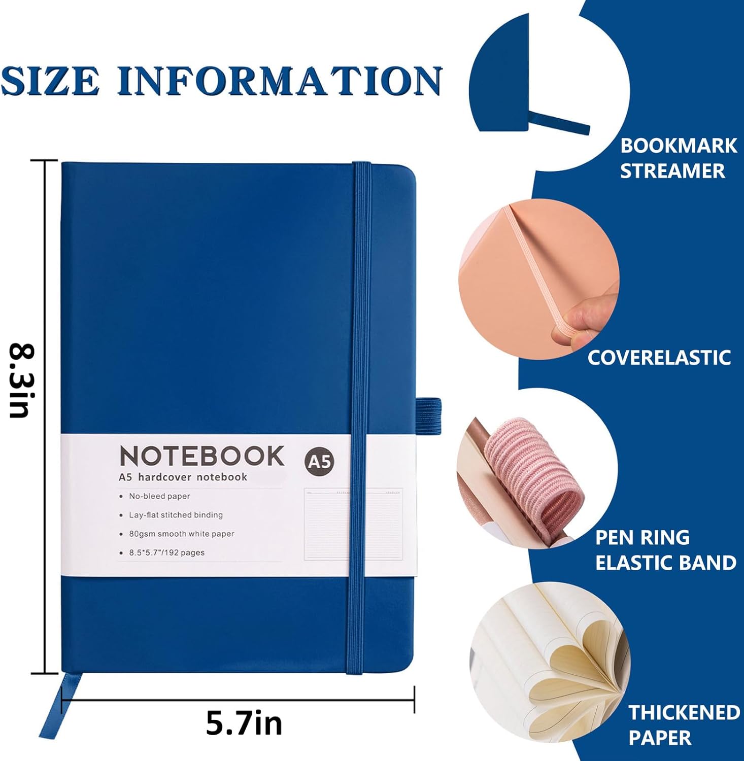 Custom Notebook - Personalized A5 Notebook Journal with Custom Logo/Text/Image, 192 Pages, Available in 10 Colors - Image 4