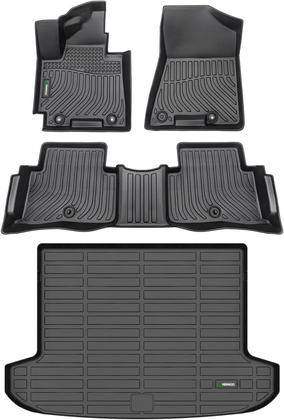 ANBINGO®Floor Mats & Cargo Liner for 2016-2021 Hyundai Tucson,2016 2017 2018 2019 2020 2021 Hyundai Tucson All Weather Protection TPE Anti-Slip Automotive Full Set Custom Car Mats Accessories - Black 17)For Hyundai Tucson/2016-2021/Full Set