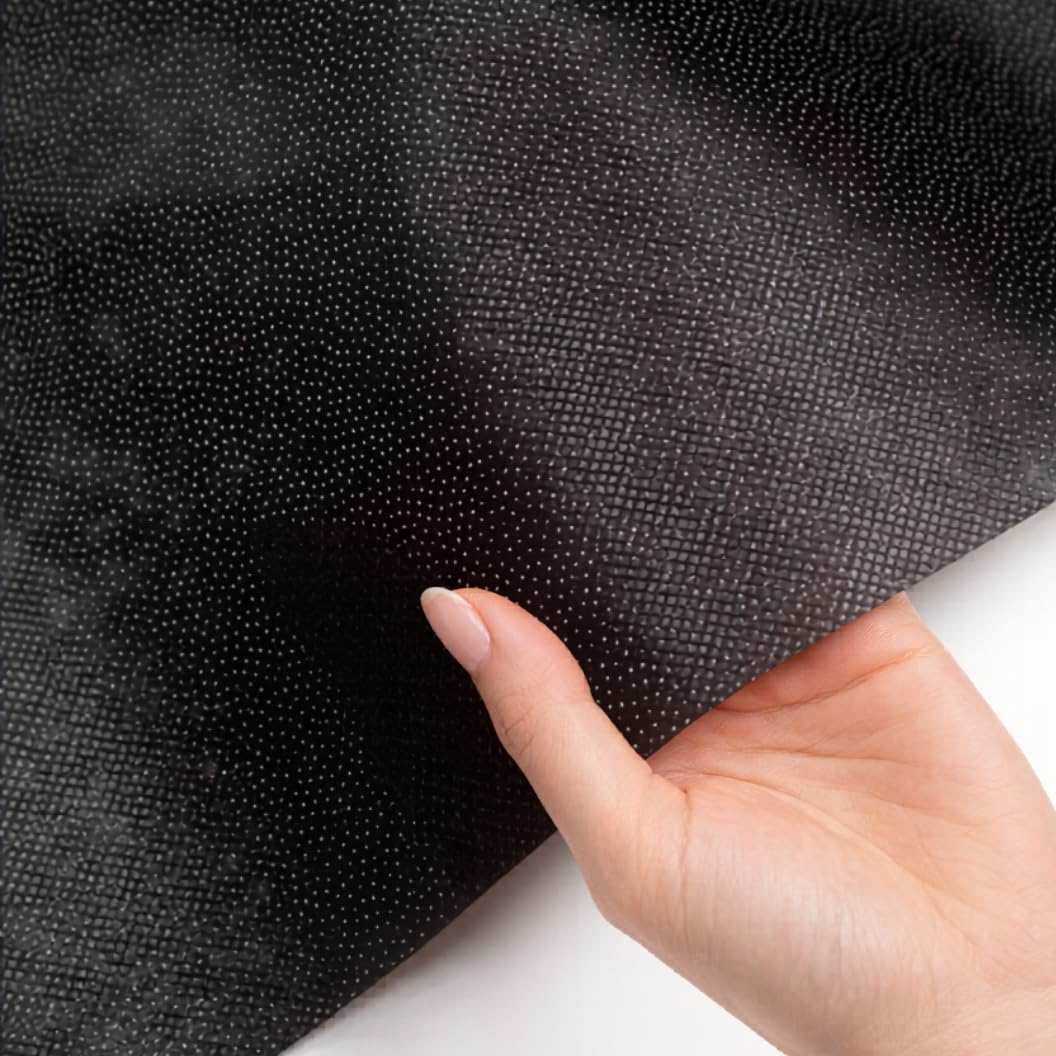 townbus 2 meters black fusible interfacing fabric – 40 inch width, micro dot interlining, 50 gsm iron-on lightweight support for sewing, dressmaking, collars & crafts