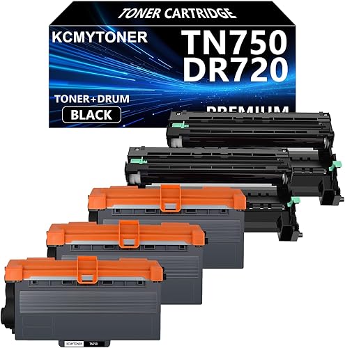 Cartucho de tóner negro + unidad de tambor compatible con Brother TN750 TN-750 TN720 DR720 DR-720 utilizado en impresora HL-5470DW HL-5450DN