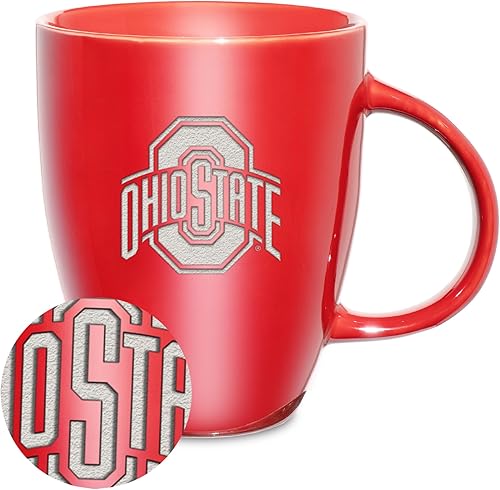 Vista 69 de Rico Industries NCAA - Taza de cerámica con grabado láser, 18 onzas, café y té