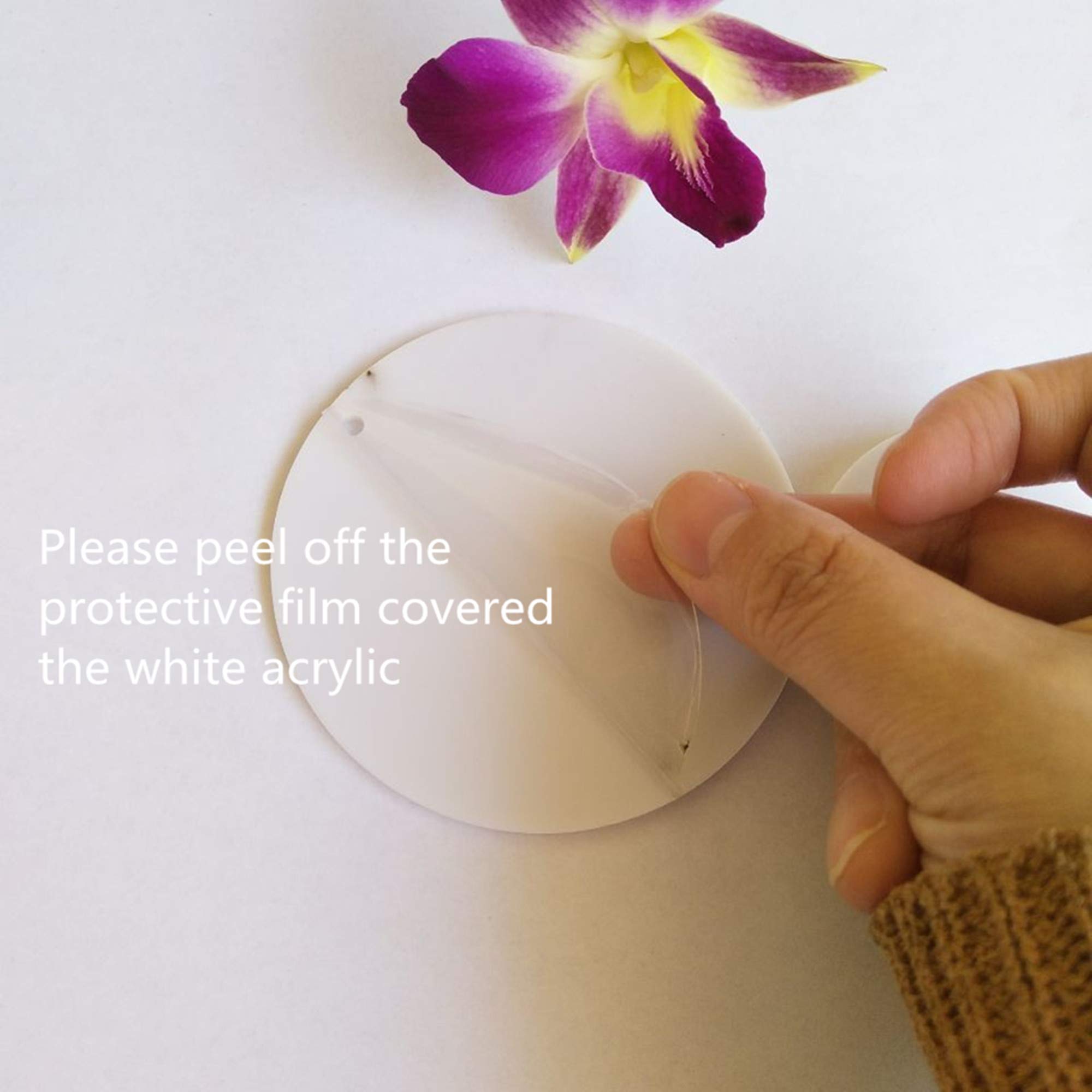 White Acrylic Blanks - Laser Cut Circles -2