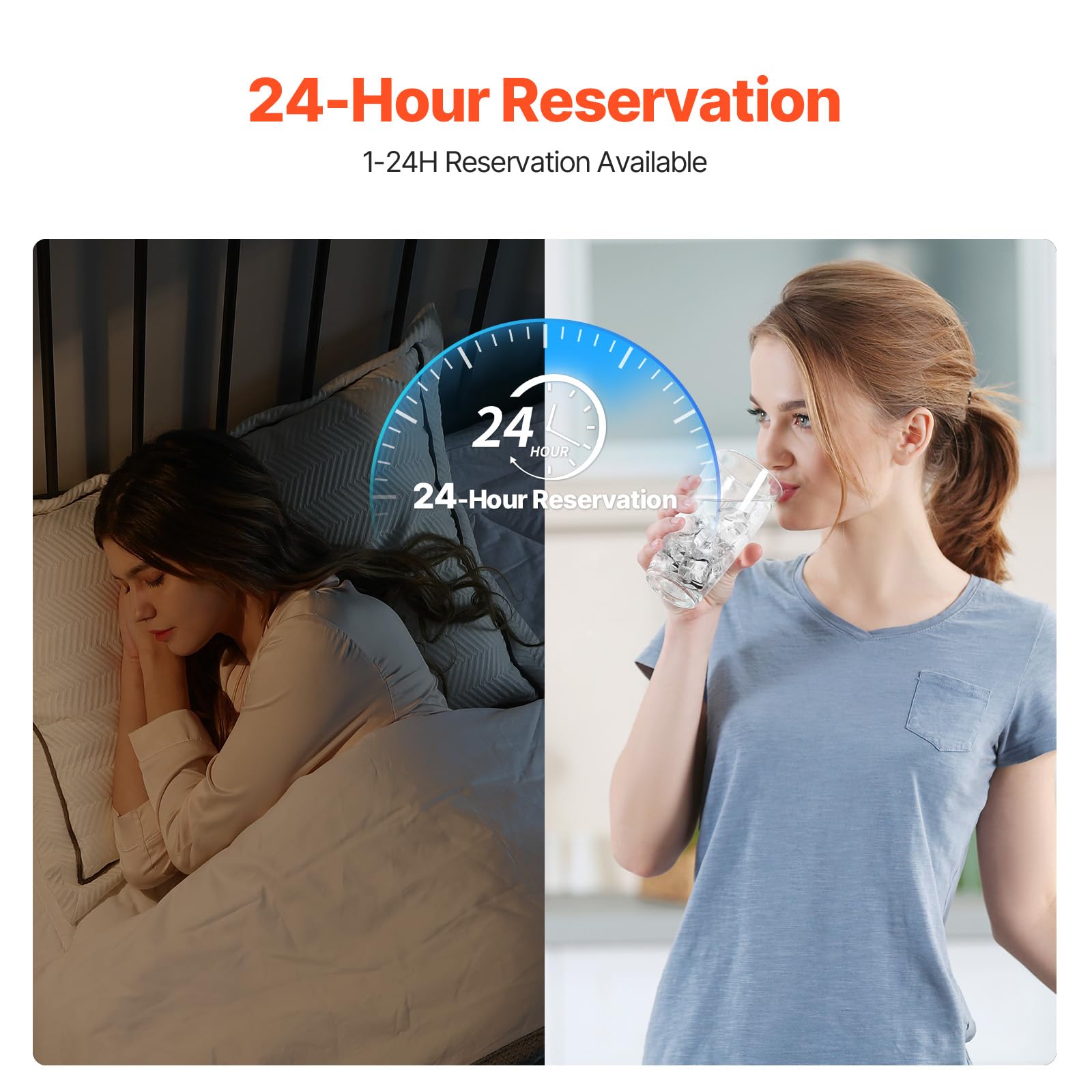 Happybuy Countertop Ice Maker, Produces 32 Cubes In 15 Minutes, Yields 46lbs In 24 Hours, Self - Cleaning And Portable, Features Convenient Ice Transfer, Offers 3 Ice Cube Sizes For Home, Kitchen on Fridge.com - View 6