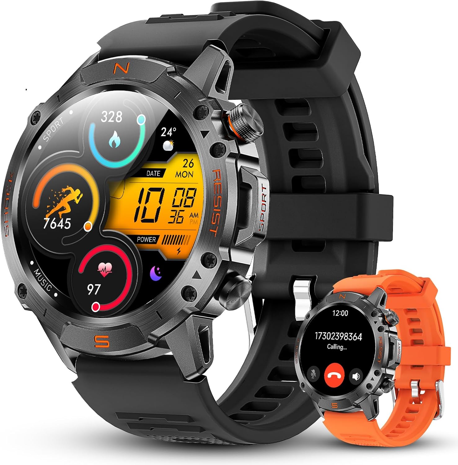 WalkerFit Smart Watch for Men, 1.43″ Round AMOLED,...