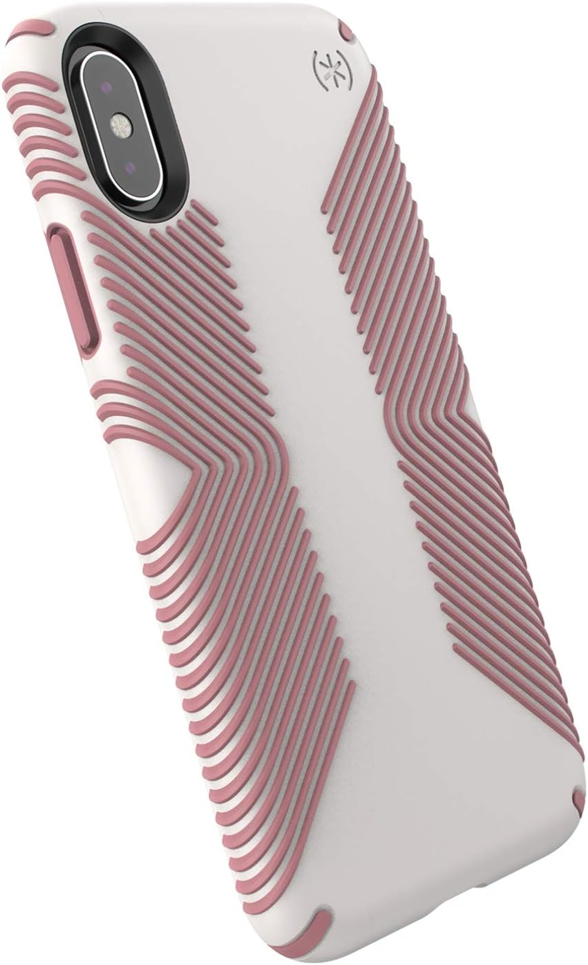 Flash Deals - 50% OFF Speck Products Presidio Grip iPhone Xs/iPhone X Case, Veil White/Lipliner Pink (117124-7575)