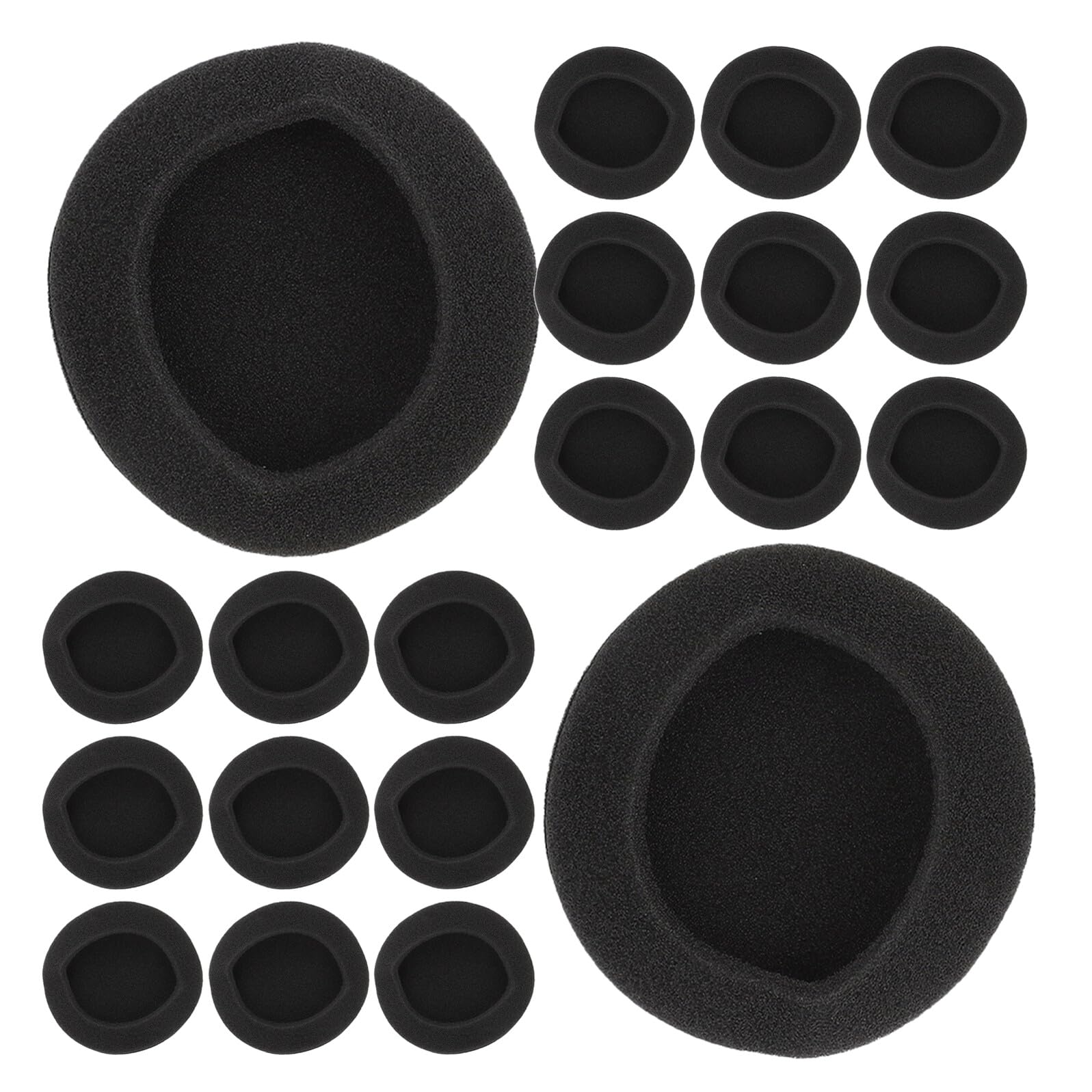 Zerodeko Lot de 24 Coussinets d'oreille en Mousse 55Mm Coussinets de Rechange pour Casque Audio et Casque de Bureau Confort Doux et Protection Phonique Compatibles Écouteurs Polyvalents
