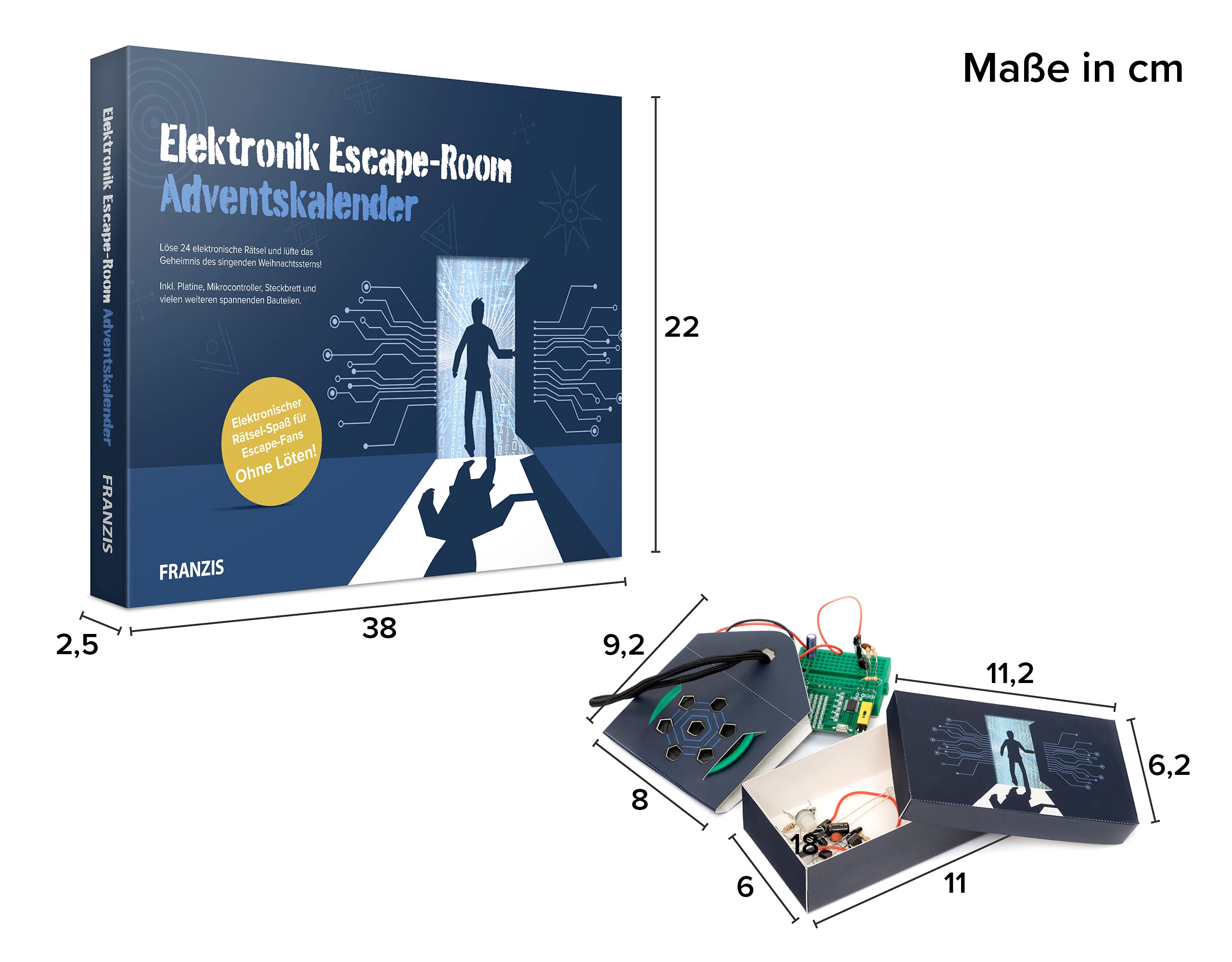 FRANZIS 67154 - Elektronik Escape Room Adventskalender