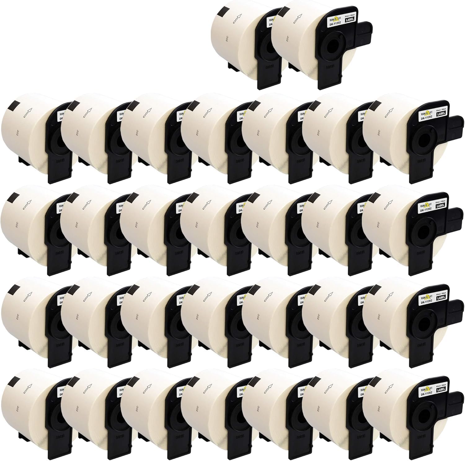Yellow Yeti 30x DK-11202 62 x 100mm Versand-Etiketten kompatibel für Brother P-Touch QL-500 QL-570 QL-700 QL-710W QL-720NW QL-800 QL-810W QL-820NWB QL-1050 QL-1060 QL-1100 QL-1110NWB | 300 Stück/Rolle