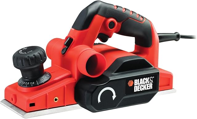 BLACK+DECKER 750 W High Performance Rebating Planer with Vacuum Adaptor Attachment and Kitbox, KW750K-GB