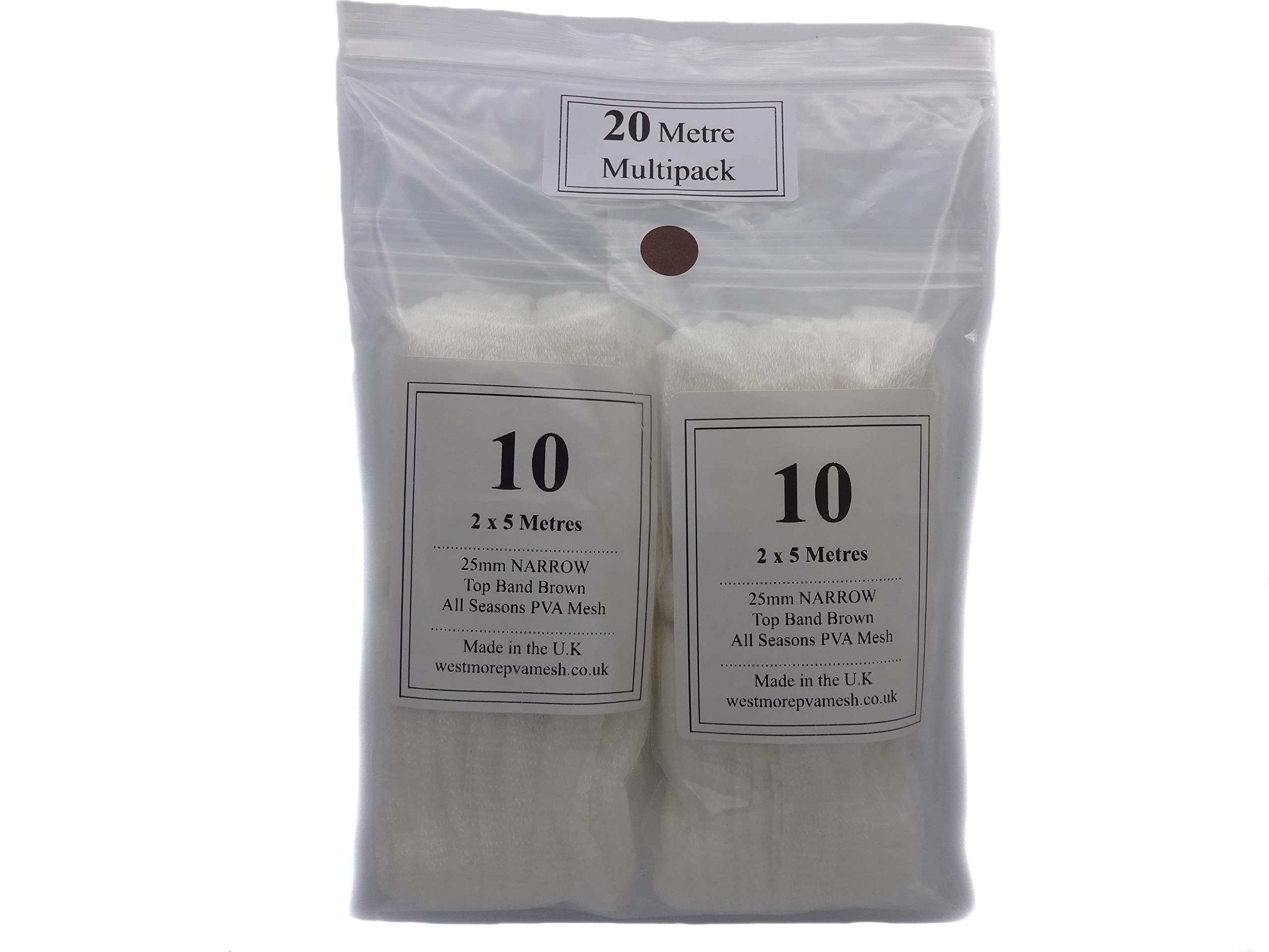 WESTMORE 25mm PVA MESH 4 X 5m Refill Multipack Total 20 Metres Make Carp Fishing Bait BAGS Fast Dissolve