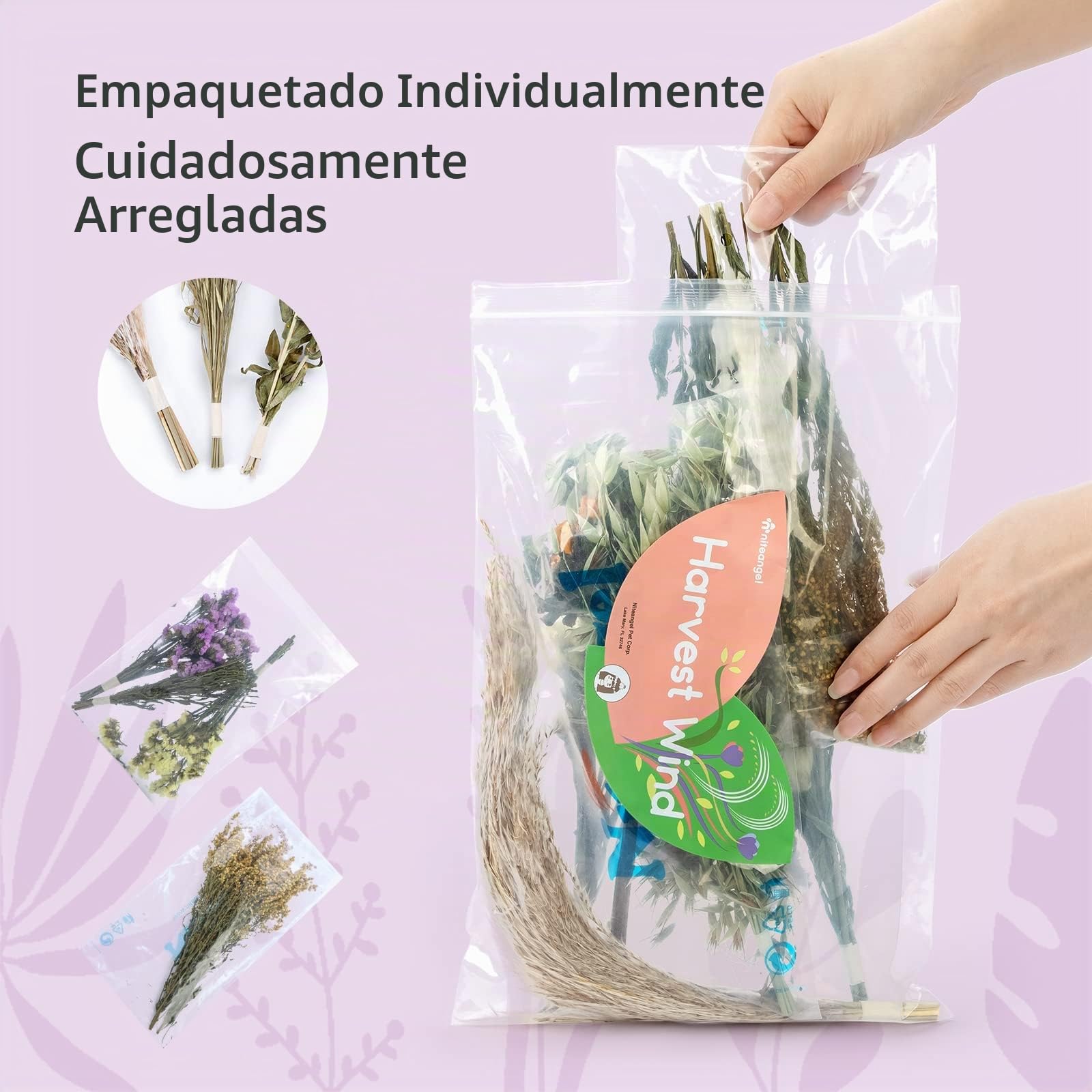 Niteangel Lecho Natural y Suave para Hámster: Decoración del Hábitat para Pequeños Animales como Hámsters Enanos Sirios, Gerbos, Ratones, Degús, Conejos u Otros Animales (Versión de Flores)