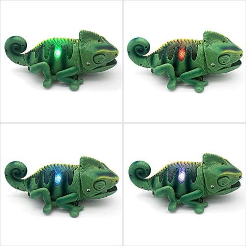 Miniatura 4 de Tipmant Camaleón RC Juguete de animal a control remoto realista lagarto eléctrico electrónico mascotas coche niños regalos de cumpleaños (verde)