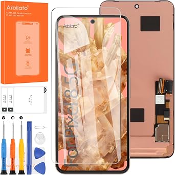 AMOLED Screen for Google Pixel 8 5G Screen Replacement for Pixel 8 LCD Screen GKWS6,G9BQD Touch Display Digitizer Assembly Repair Parts No FrameBlack with Fingerprint Function