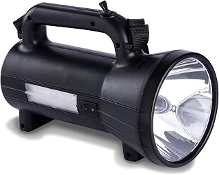 ANDSLITE Plastic Rechargeable LED Torch Cum Emergency Light with Power Bank, Black Price In India