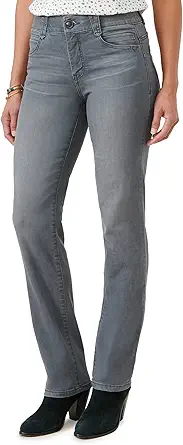 Democracy Women's Petite Ab Solution Straight Leg Jean