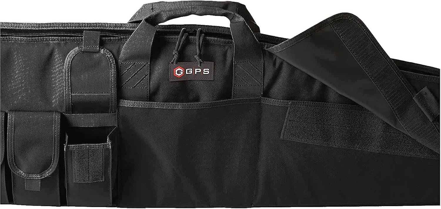 GPS 42" Single Rifle Case | Secure Durable Stain-Resistant Gun, Ammo & Shooting Accessories Storage Tactical Range Soft Bag with Adjustable Shoulder Strap