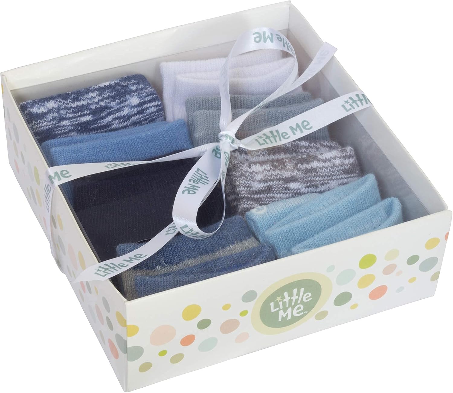 Little Me 8-Pack Baby & Infant Boy Socks, 0-12 Months, Solids Space Dye & Textured, Multi color: Clothing, Shoes & Jewelry