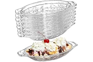Clear Acrylic Banana Split Bowls for Your Perfect Summer Treat!