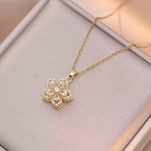 14K Gold Plated Pendant Necklace for Women - Dainty Adjustable Chain, Trendy Jewelry Gift for Family and Friends