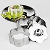 Stainless Steel Dessert Rings (4 Pcs) Heart Shape Molded Salads, Pastries Mousse Molding Layering Cutter