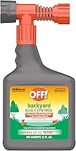 OFF! Backyard Bug Control Pretreat, 32 oz, 1 CT, Outdoor Bug Treatment, Covers up to 16,000 sq. ft., Kills for up to 8 Weeks, with a Convenient Hose Connection