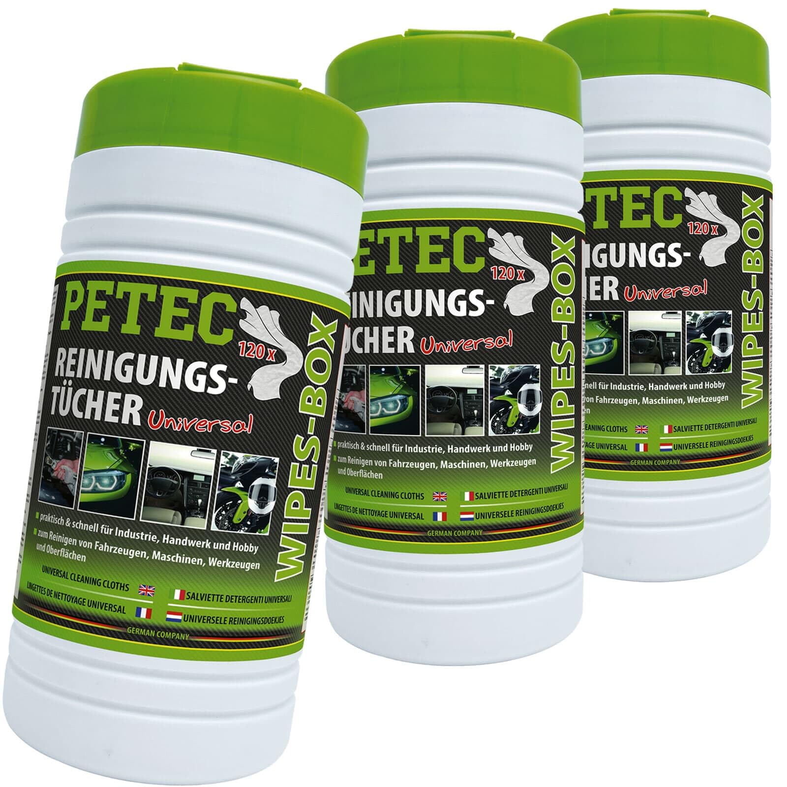 PETEC 3x 82120 Reinigungstücher
