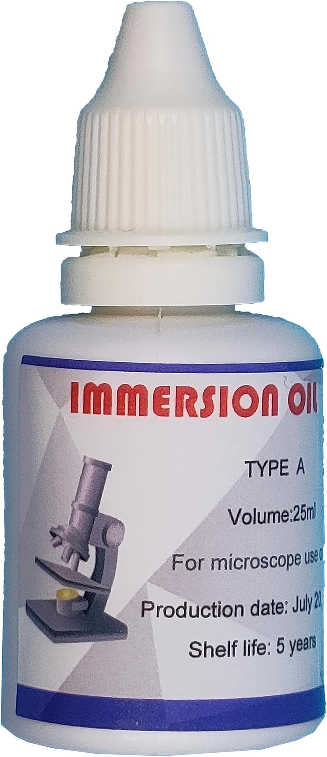 Microscope Immersion Oil, 3/4 oz (25ML), Type A, Microscope Specific, Easy to Remove