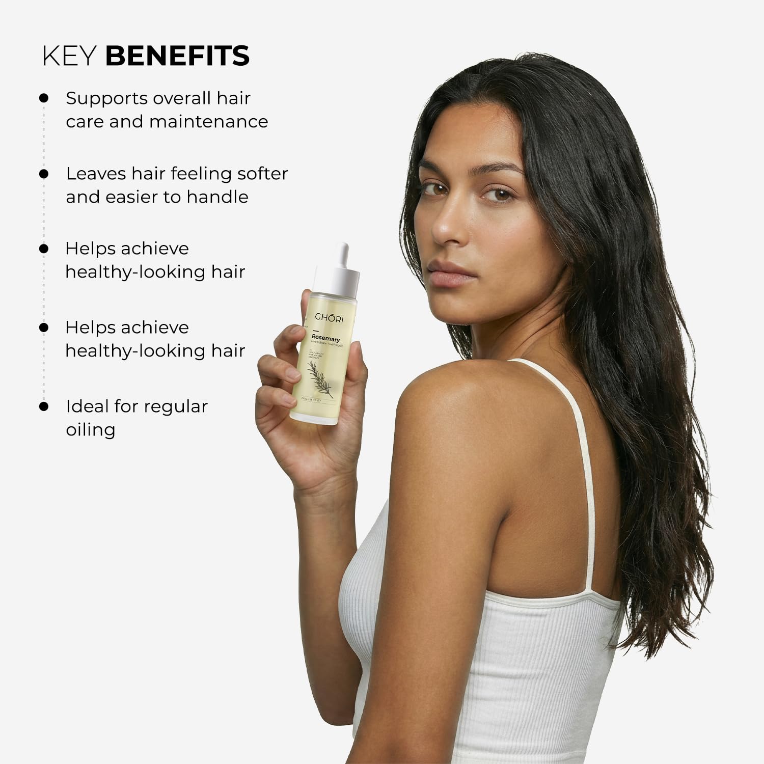 Rosemary, Mint & Biotin Fortifying Hair Oil | Stimulates Hair Growth & Strengthens Follicles| Essential Oils for Healthy Scalp | Fast-Absorbing, Clean, Lightweight Blend | 59 ml