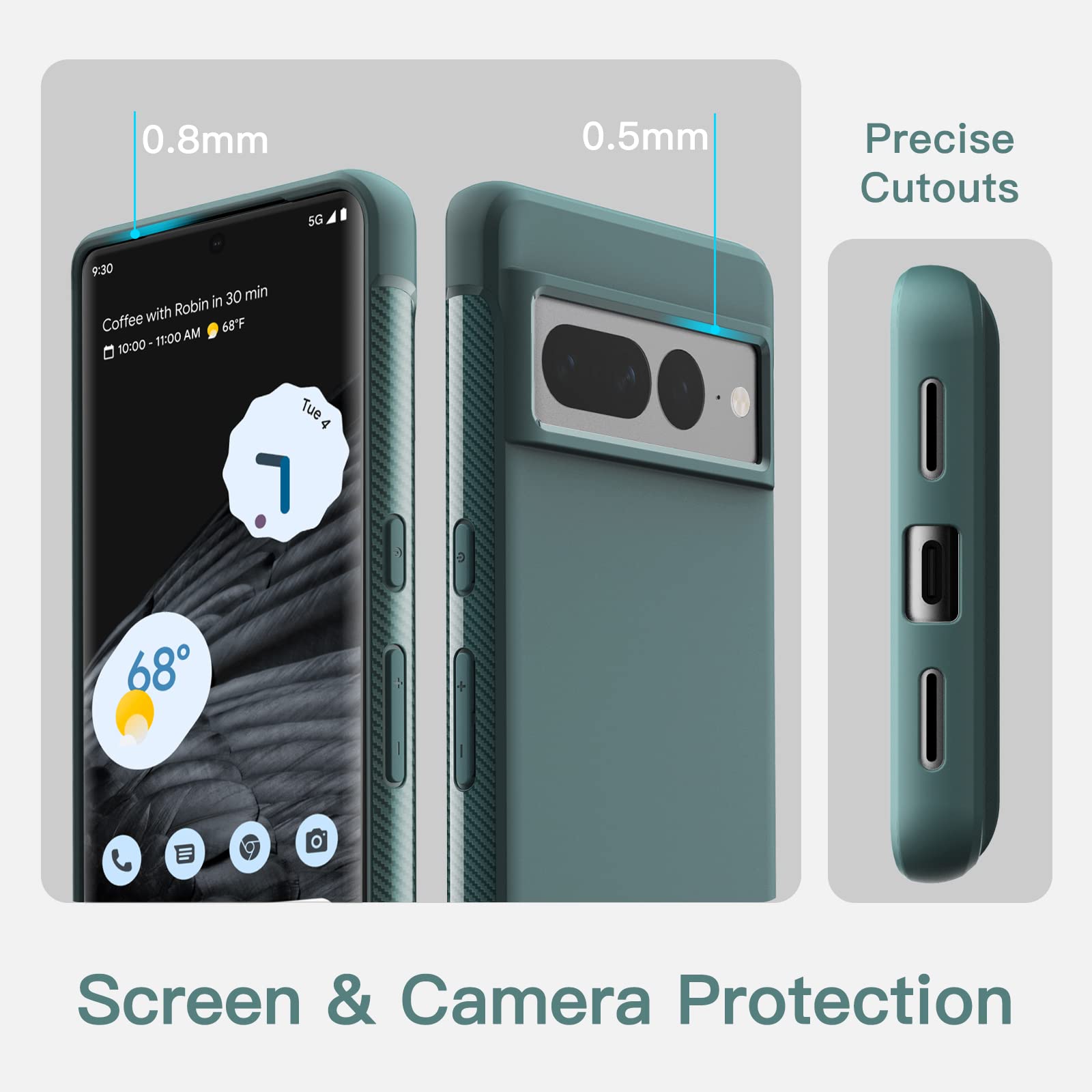 JETech Cover Opaca per Samsung Galaxy A54 5G 6,4 Pollici, Custodia Posteriore Glassata