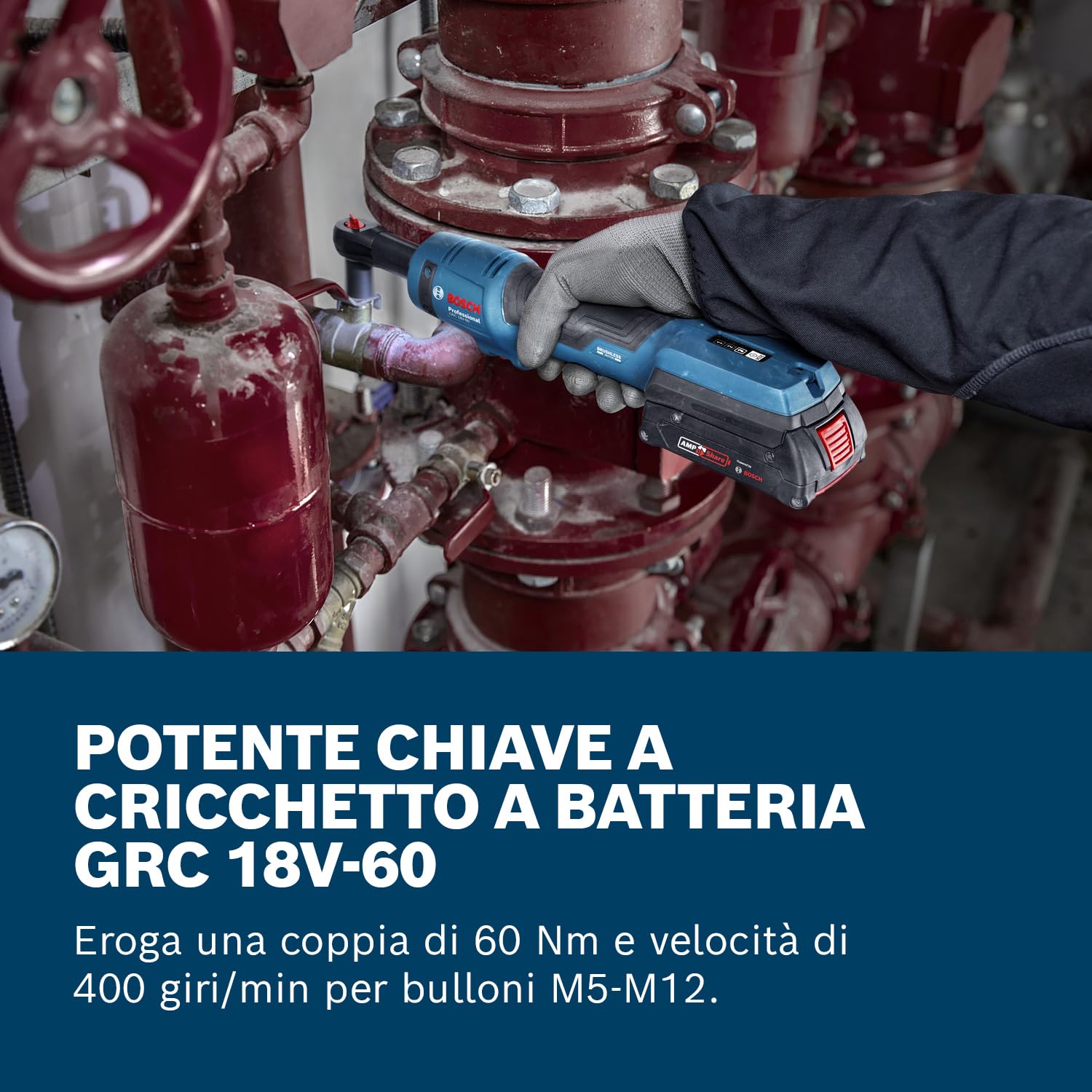 Bosch Professional 18V System Avvitatore a cricchetto a batteria GRC 18V-60