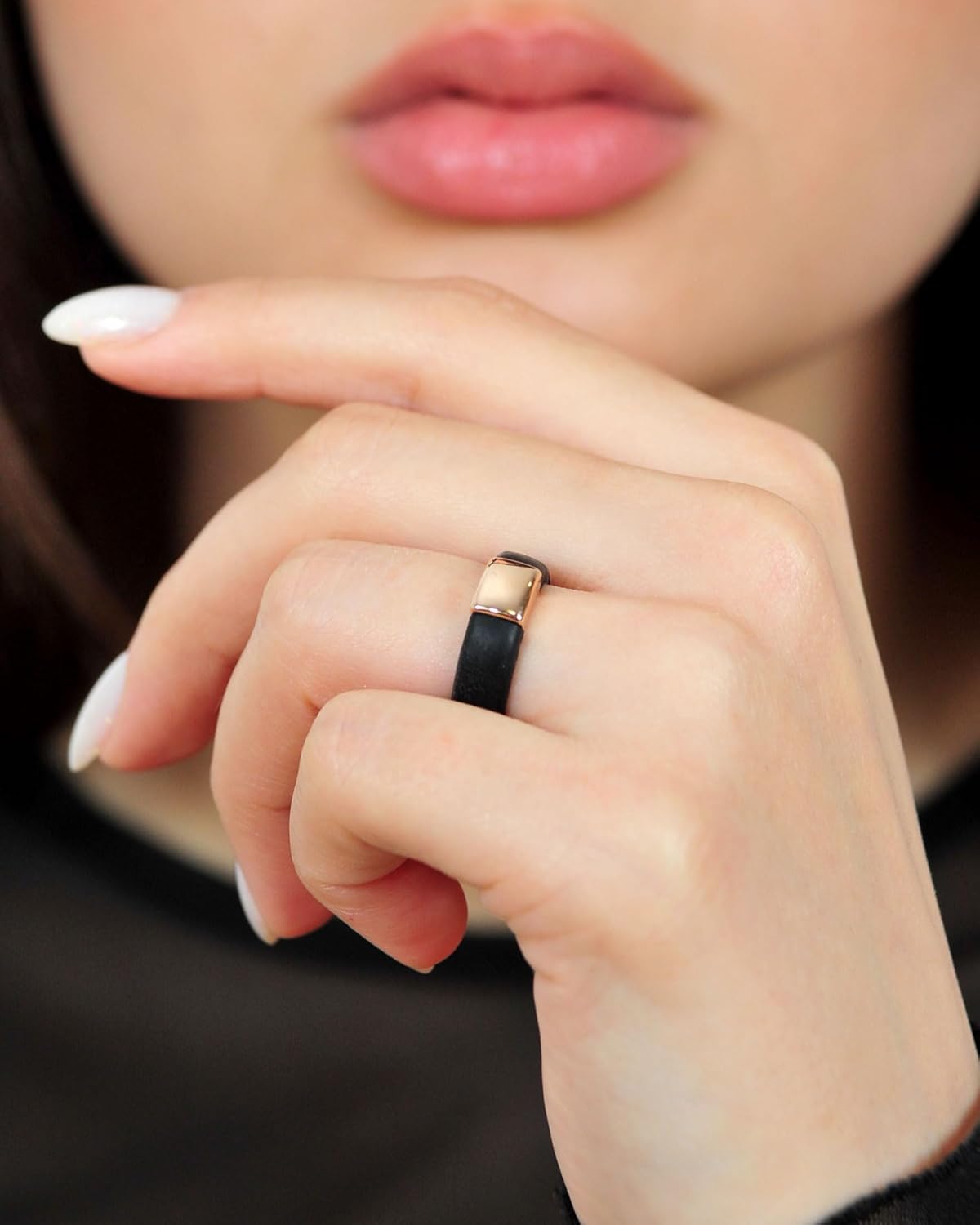 Rinfit Silicone Rings for Women - Silicone Wedding Bands - Womens Rubber Ring with Stainless Steel Plate - Patented Design