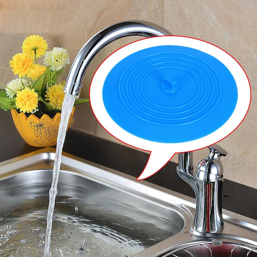 BTSKY 2 Pack 6 Inches Universal Silicone Rubber Tub Stopper Drain