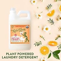 Vista 3 de Rebel Green Detergente natural para ropa de bebé, jabón líquido orgánico e hipoalergénico certificado para bebés y bebés con piel sensible - 64