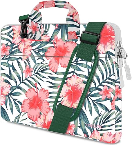 Miniatura 23 de Hseok Bolsa de hombro para laptop de 15, 15.6, 16 pulgadas, maletín, compatible con MacBook Pro de 16 pulgadas 2025-2019 M4 M3 M2 M1, Mac 15.4 Negro