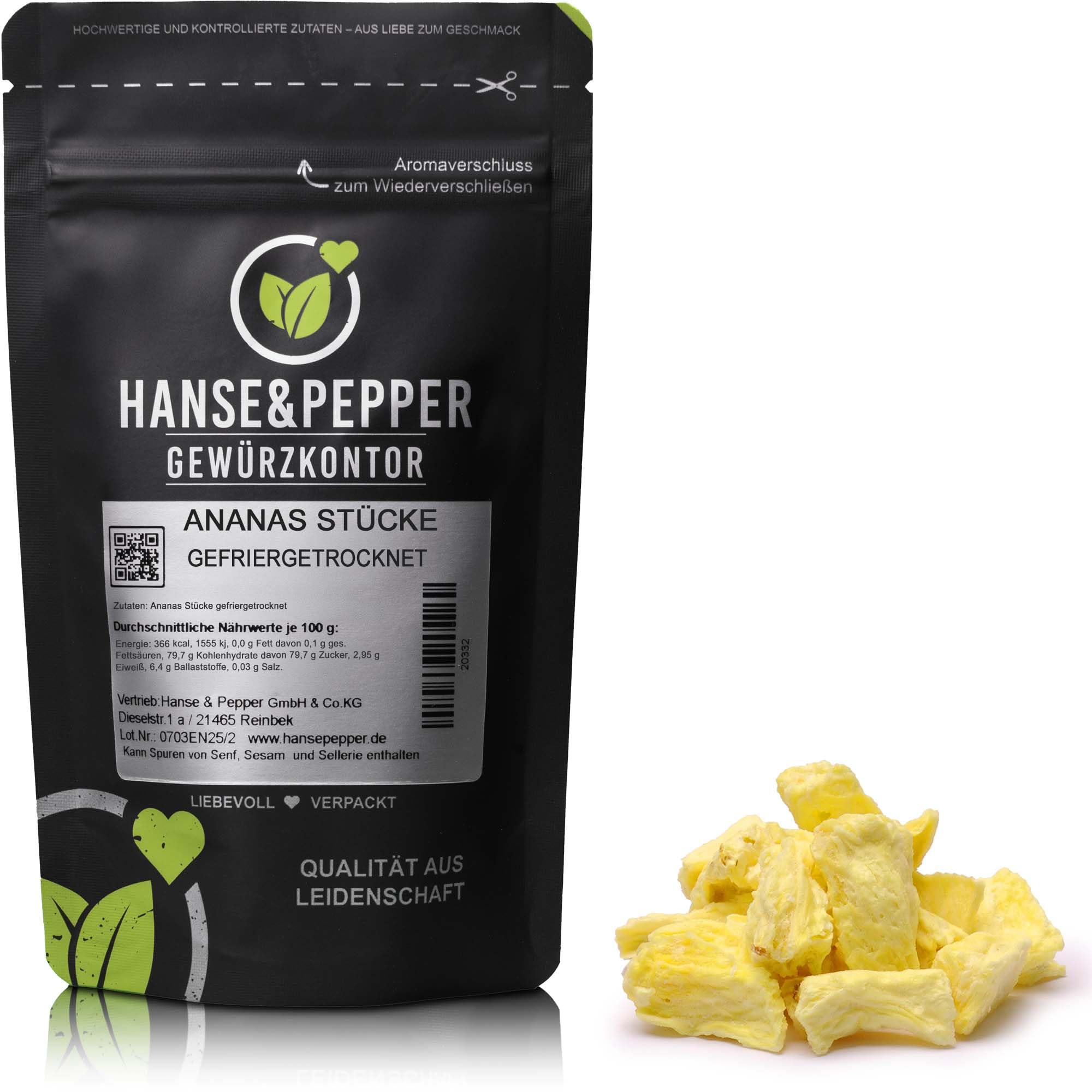 1kg Ananas Stücke gefriergetrocknet Ananas Bits ganze Früchte Trockenfrüchte