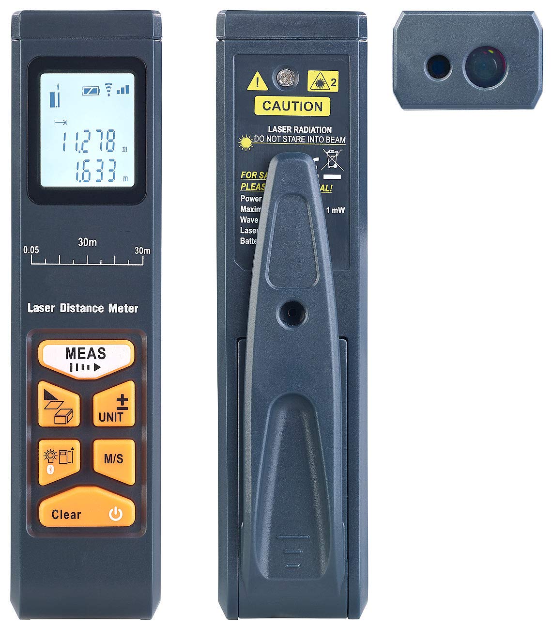 Télémètre laser 5 cm / 30 m à fonction bluetooth et écran LCD [AGT Professional]