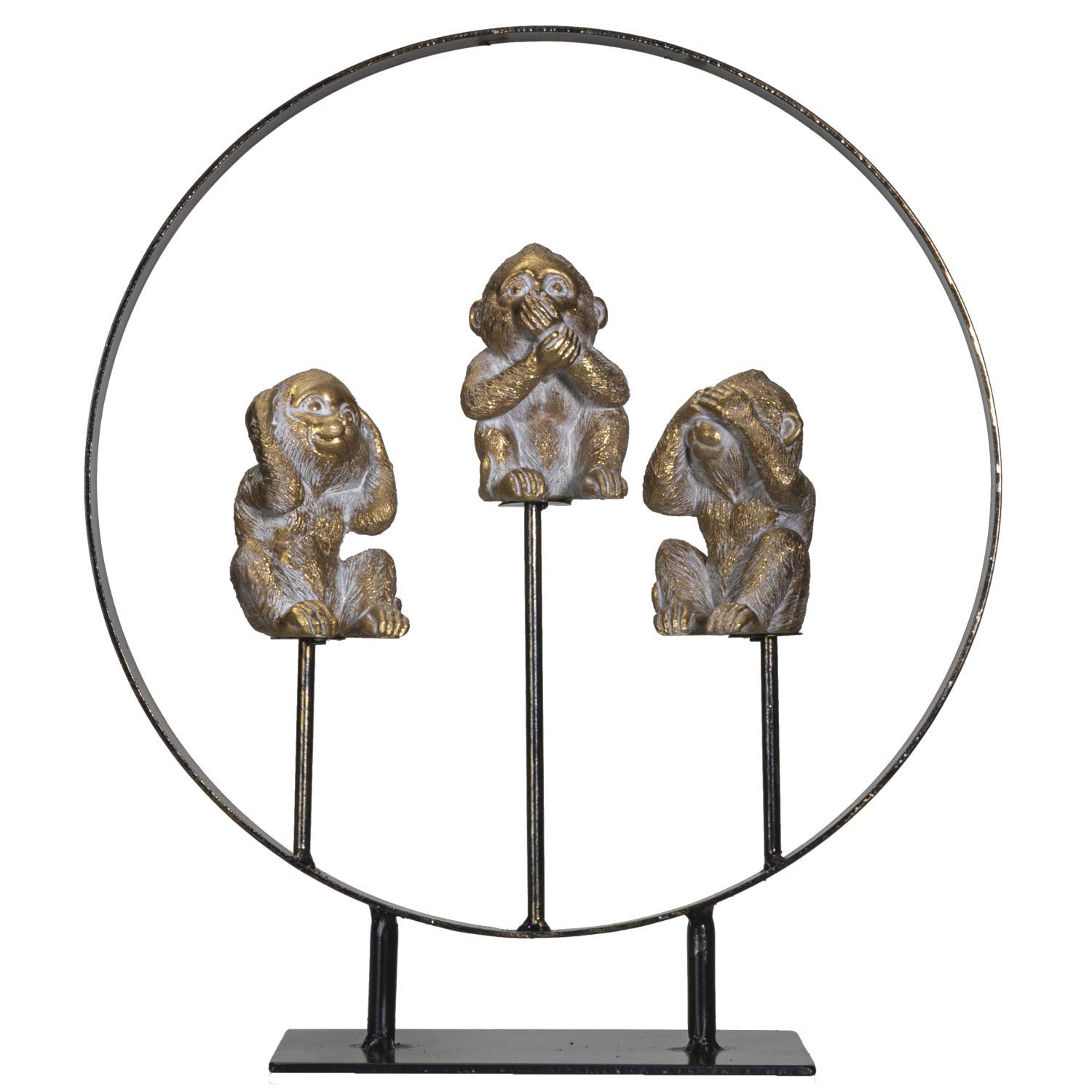 Singes de la sagesse Pacific Giftware figurine en résine sur socle pour décoration intérieure