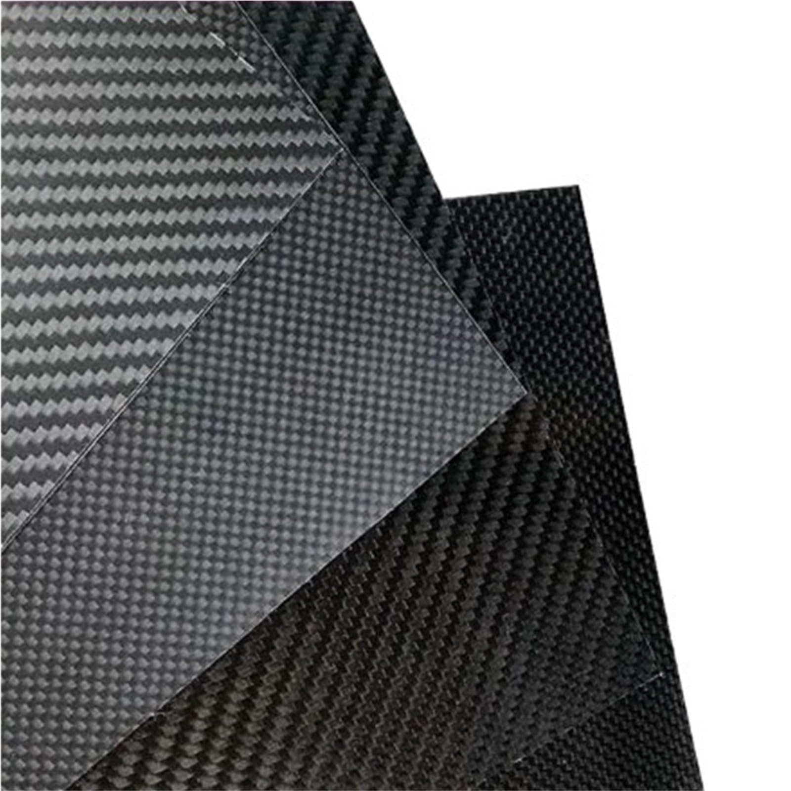 Płyta z włókna węglowego 3K 125 x 75 mm, wysoka wytrzymałość, grubość materiału kompozytowego, 0,5 mm - 5,0 mm, model RC (5,0 mm matowy diagonal)