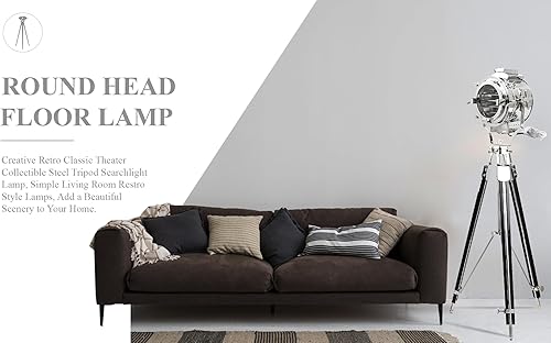 Miniatura 8 de Nagina International Lámpara de retroiluminación de acero coleccionable para teatro clásico náutico, accesorios de película, lámpara de pie náutica