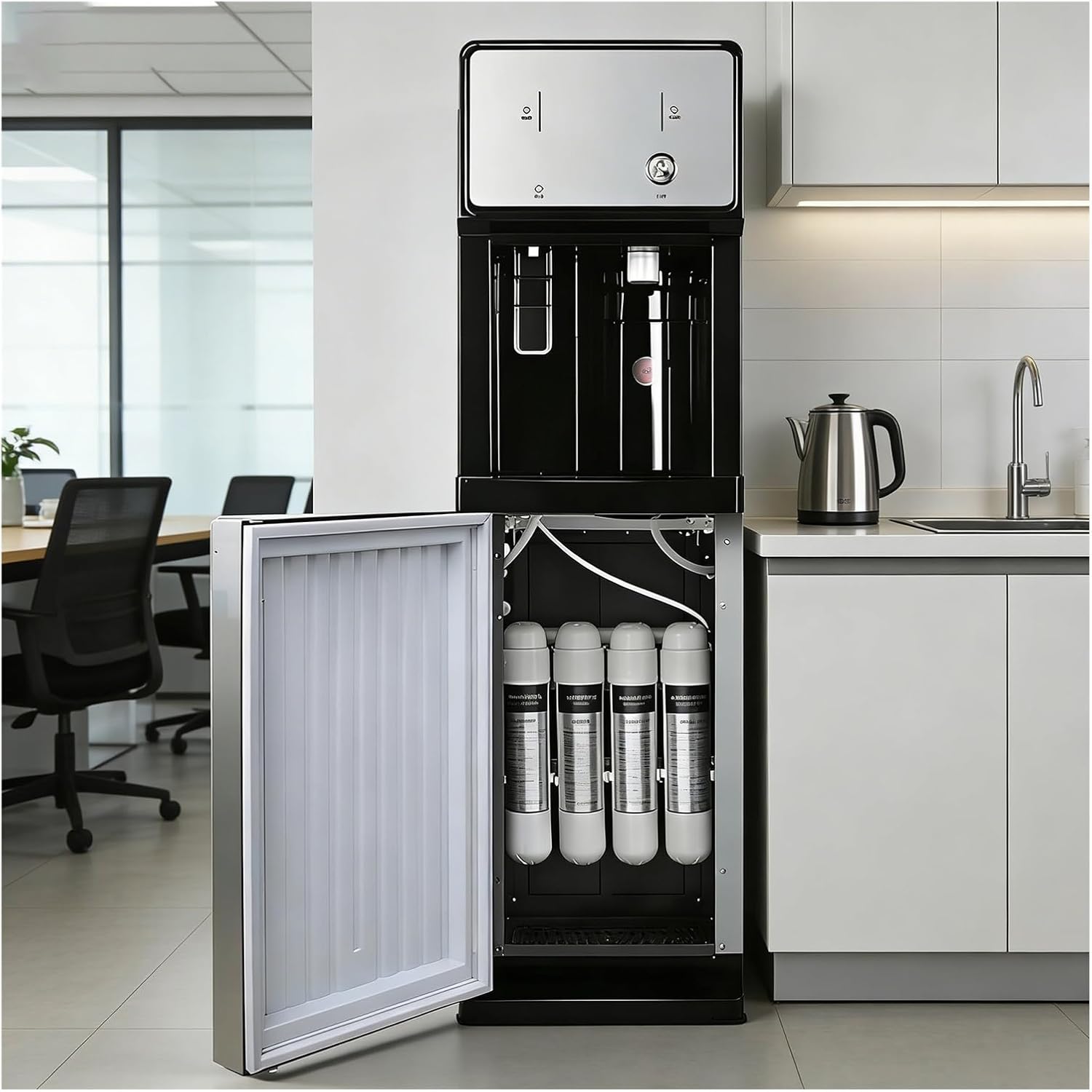 Direct Drinking Water Dispensers，Filters Hot and Cold Water Dispenser 3 Temperature Settings for Home Business