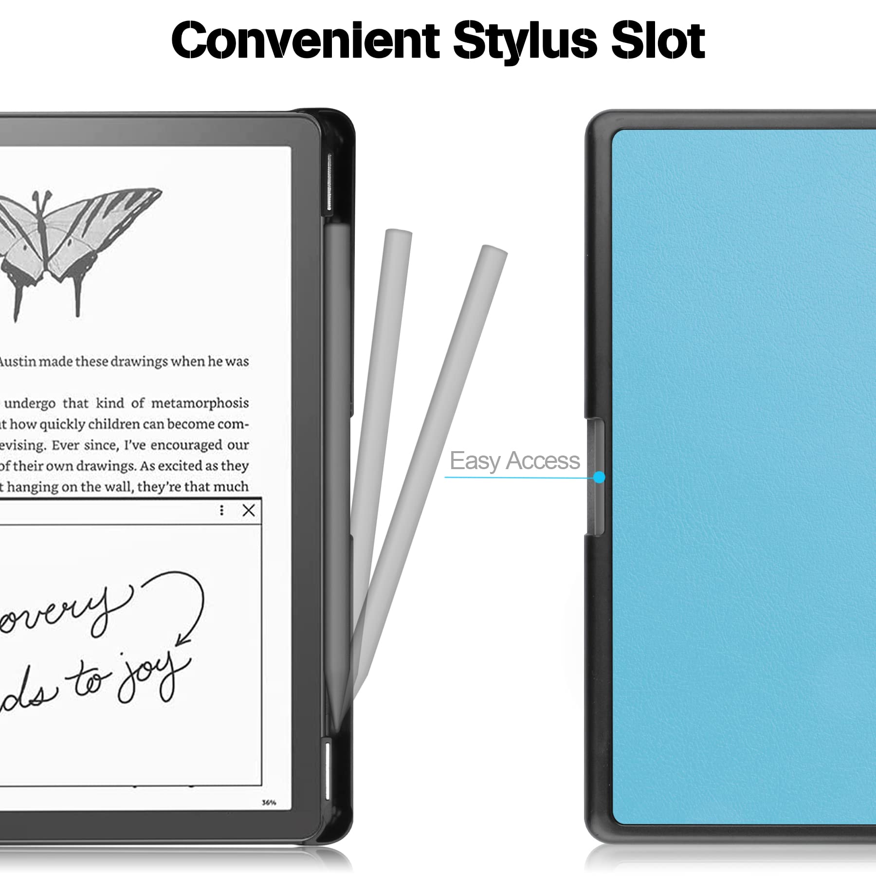 Schutzhülle Für Kindle Scribe 10,2 Zoll – Mit Stifthalter & Wake/Sleep-Funktion | Hartschale Aus PC, Mikrofaser-Innenfutter
