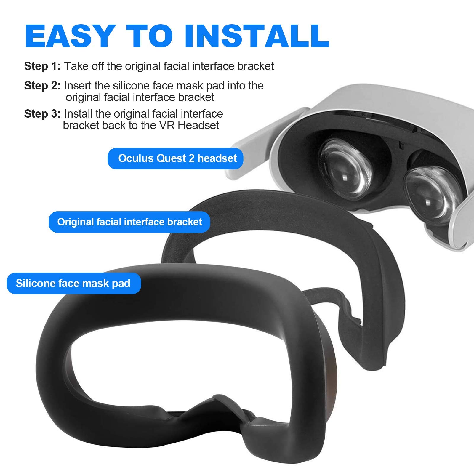 【美品】 Quest 2 128GB シリコンカバーレンズカバー付 Amazon | Oculus Quest 2用シリコンフェイスカバー 防汗 洗濯