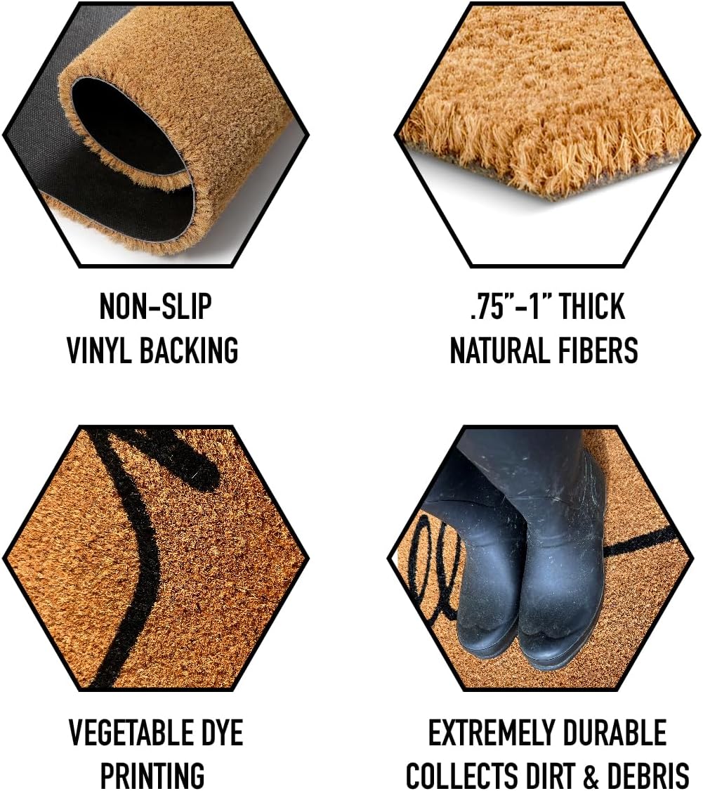 Carolyn's Farmhouse Design Hi, I'm Mat, Coco Door Mat, Funny Coco Doormat, Coir Front Door Mat, Outside Mat 18x30