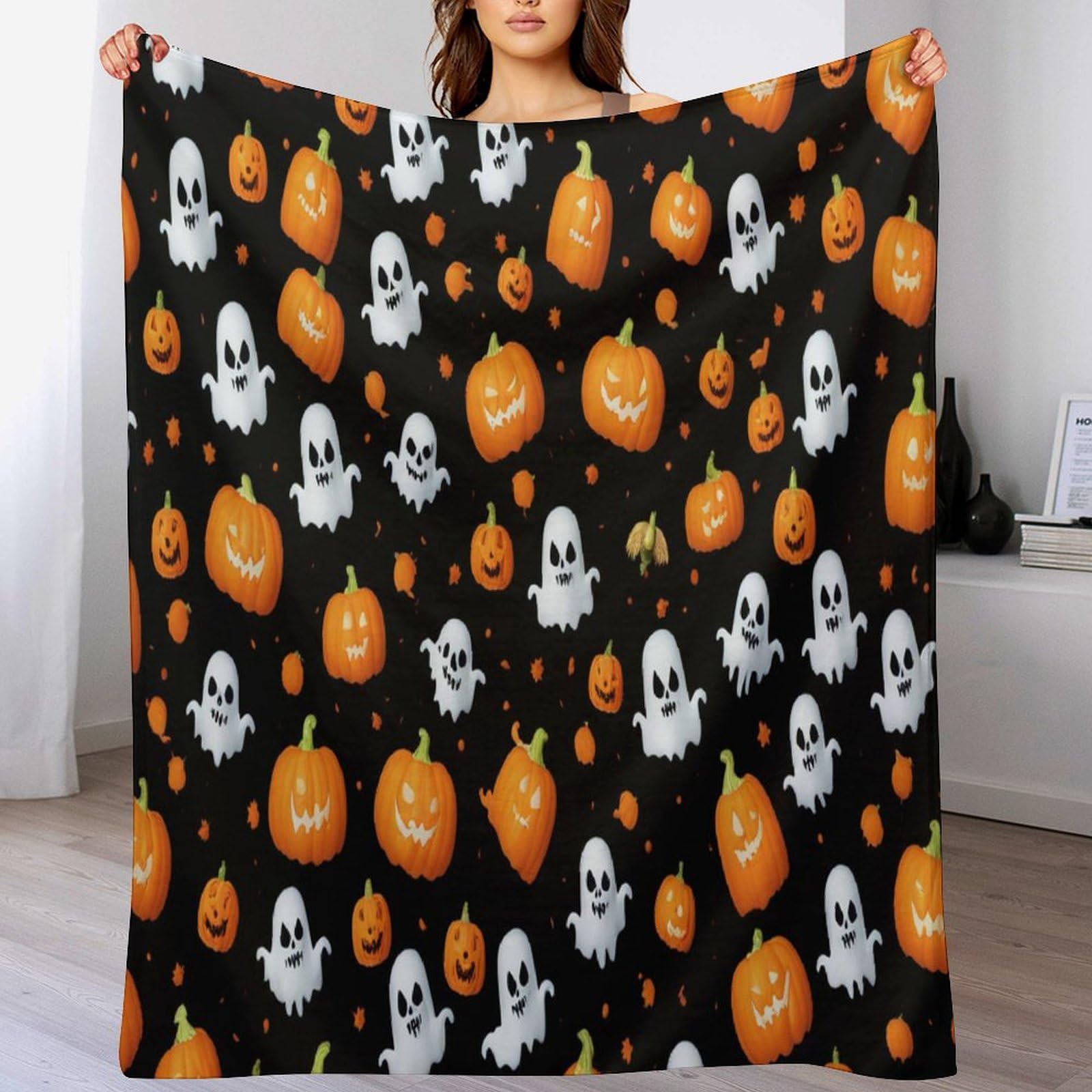 Couverture super douce et moelleuse d'Halloween 130x180 pour lit canapé et camping