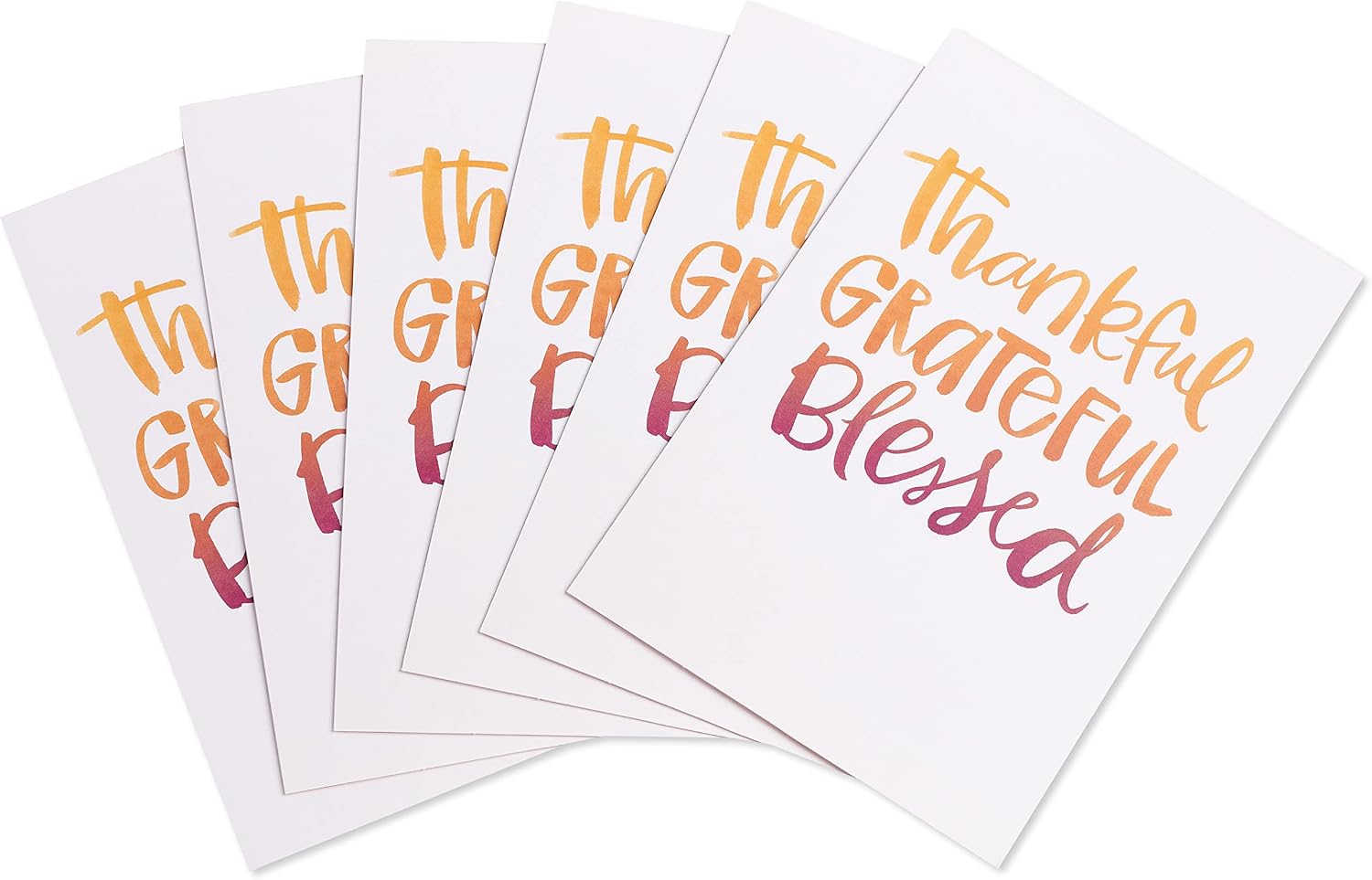 American Greetings Thanksgiving Cards, Thanks To You (6-Count)