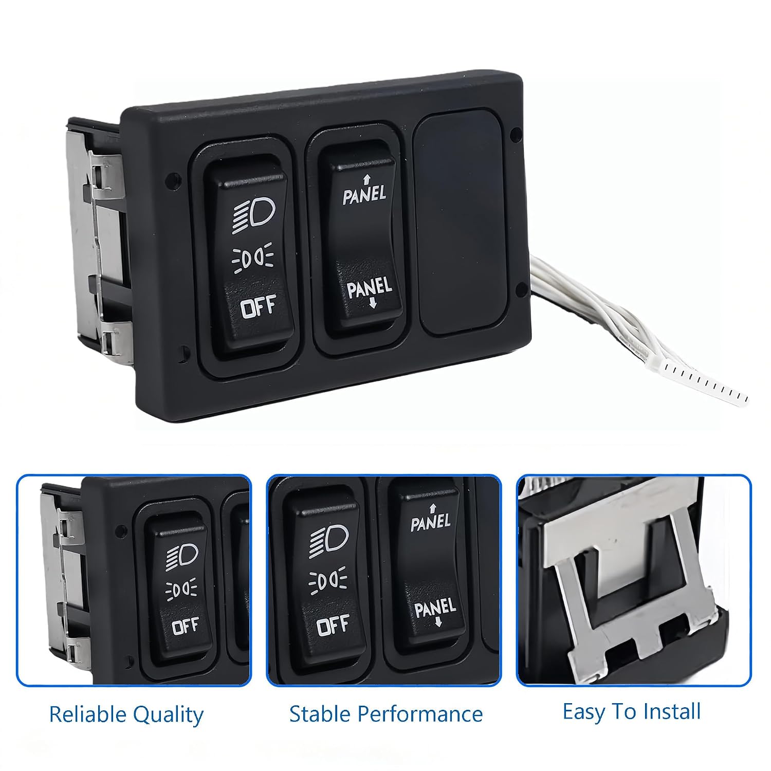 901-5107 Heavy Duty Headlight Switch Panel 2512518C91 3533417C91 Compatible with International 3200 4200 4300 4400 7300 2001-2004